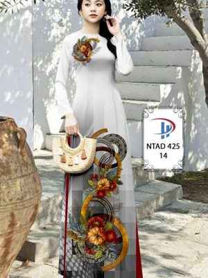 Vải Áo Dài Hoa In 3D AD NTAD425 43
